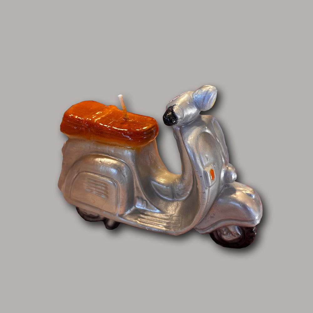 Kerze Kitsch - Vespa silber