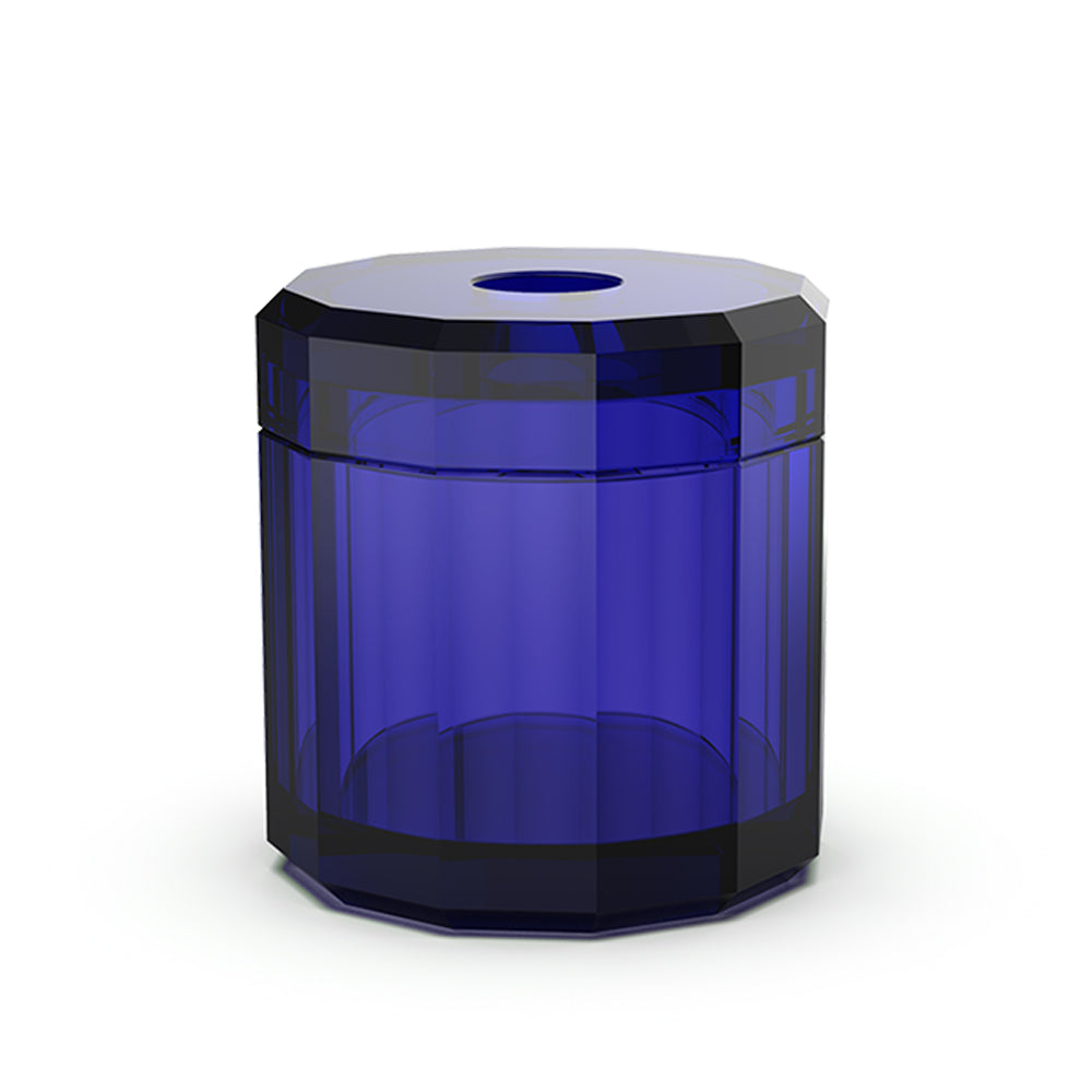 Papiertuchbox aus Kristallglas im Farbton capri blau von Decor Walther
