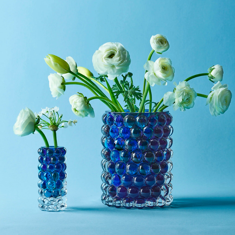 Vase HURRICANE BOULE mini - blau