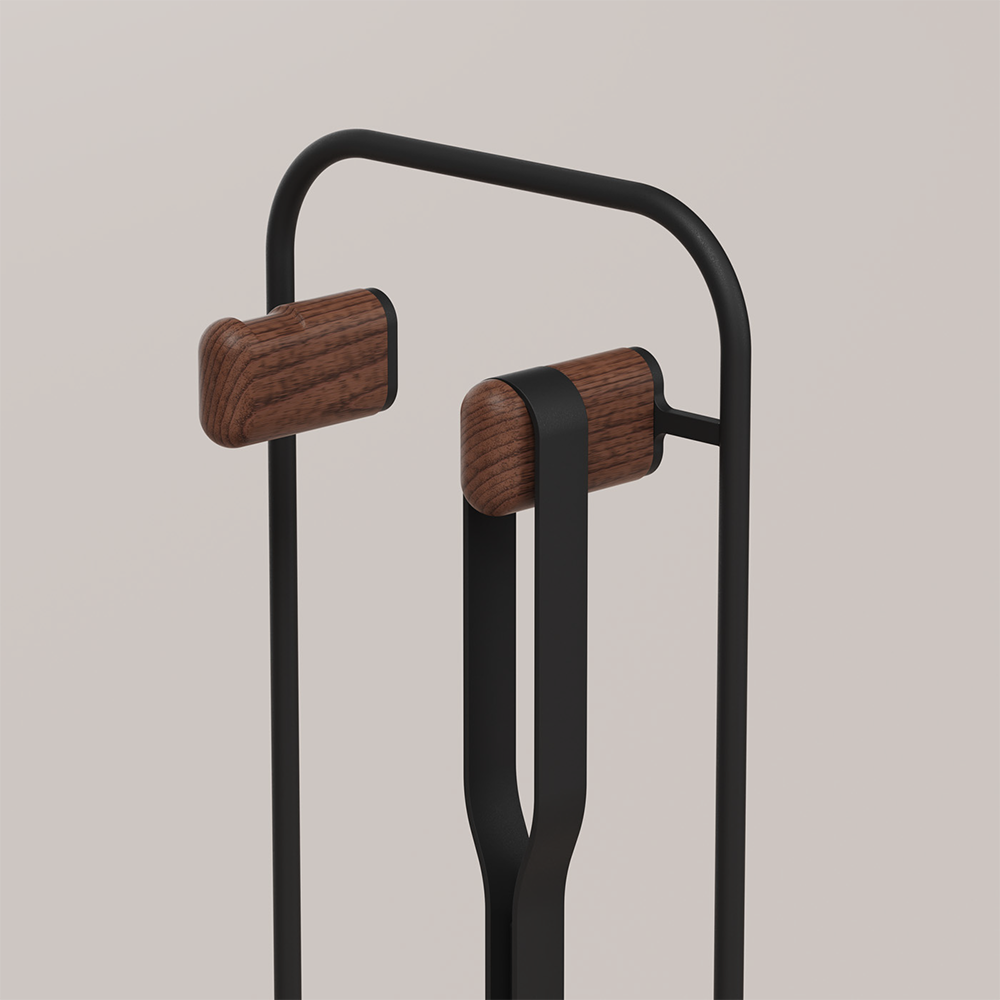 Kaminbesteck Set FUMI im Farbton Schwarz von Eldvarm