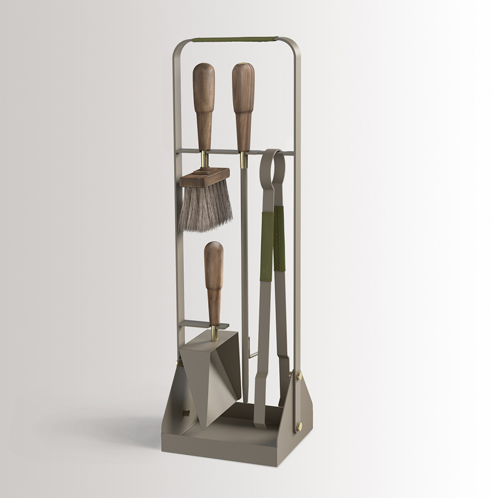 Kaminbesteck Set EMMA im Farbton olive von Eldvarm