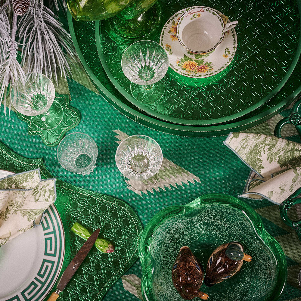 Schale DAUM Glas grün von FROHSINN Vintage