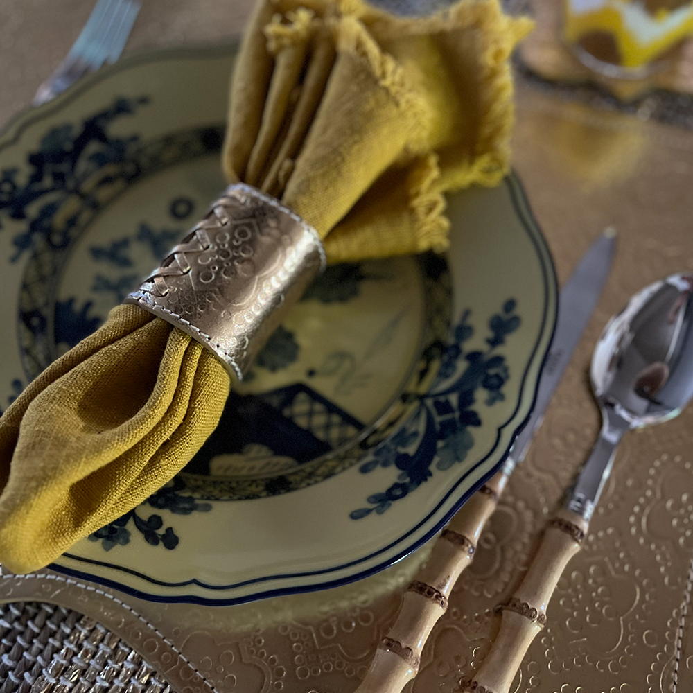 Napkin CHLOE linen - yellow
