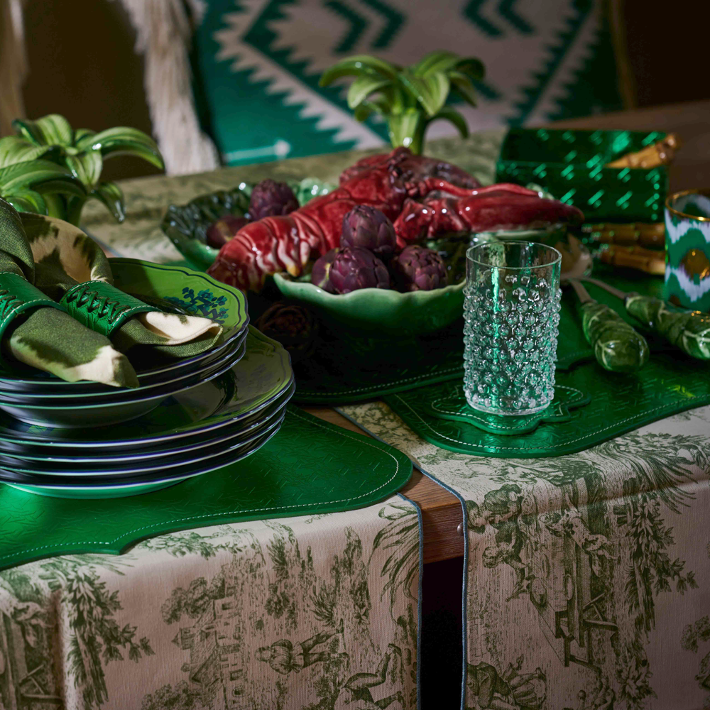 Tischläufer FILO aus Baumwolle - grün