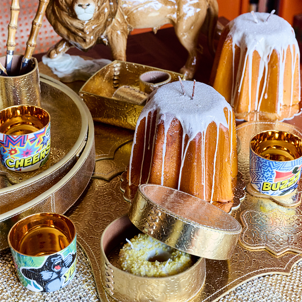 Kerze in Pandoro Form von Cereria Introna