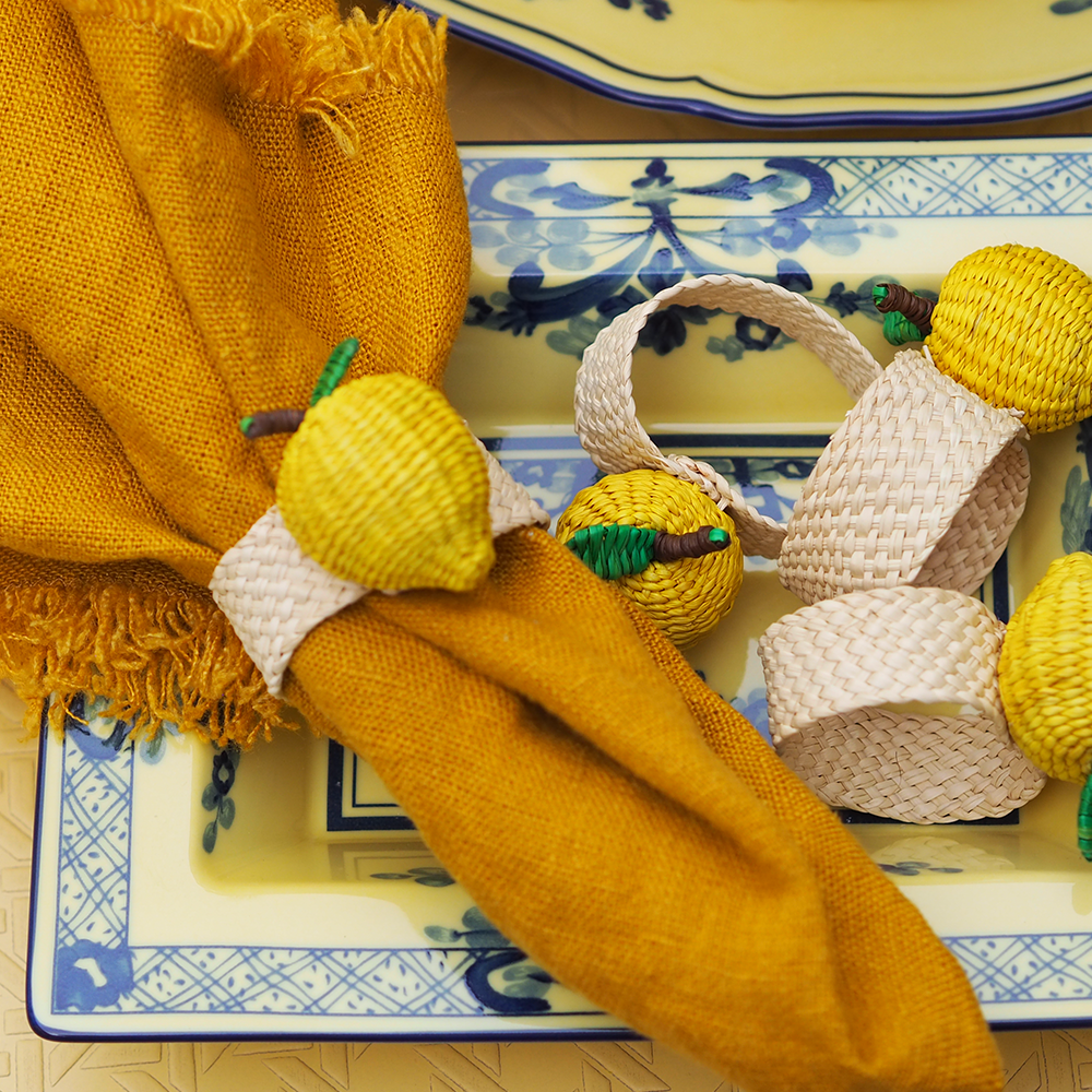 Serviettenring TOQUILLA mit Lemon/Zitrone im Farbton gelb von Coro Cora