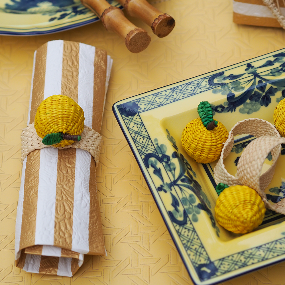 Serviettenring TOQUILLA mit Lemon/Zitrone im Farbton gelb von Coro Cora