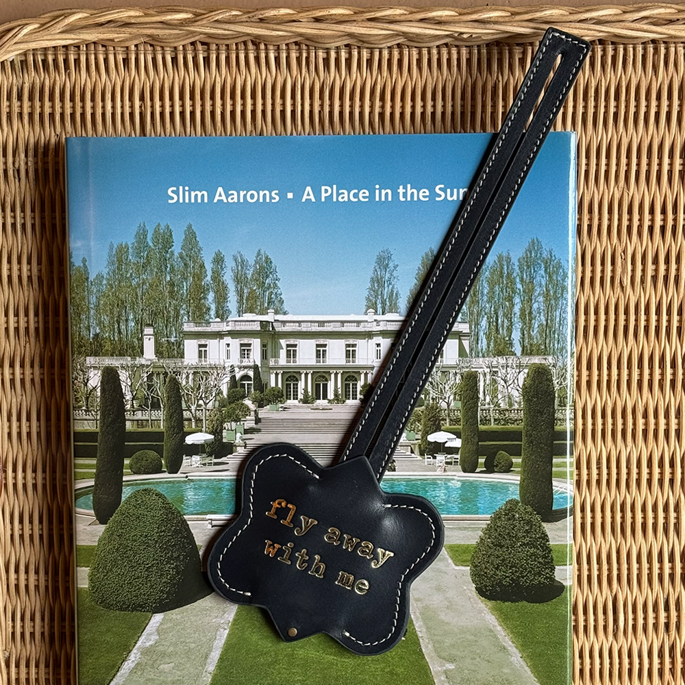 Gepäckanhänger LUZIA aus Leder - navy