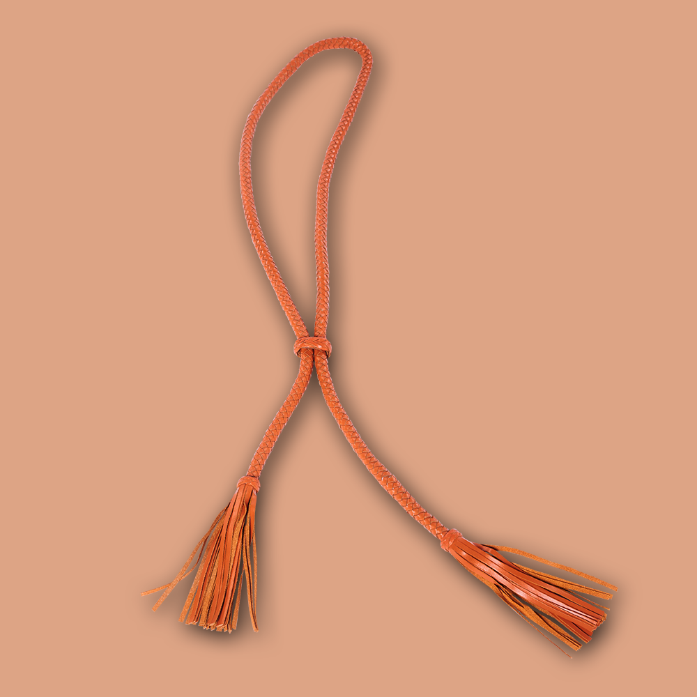 Kette VERSAILLES aus Leder im Farbton Orange