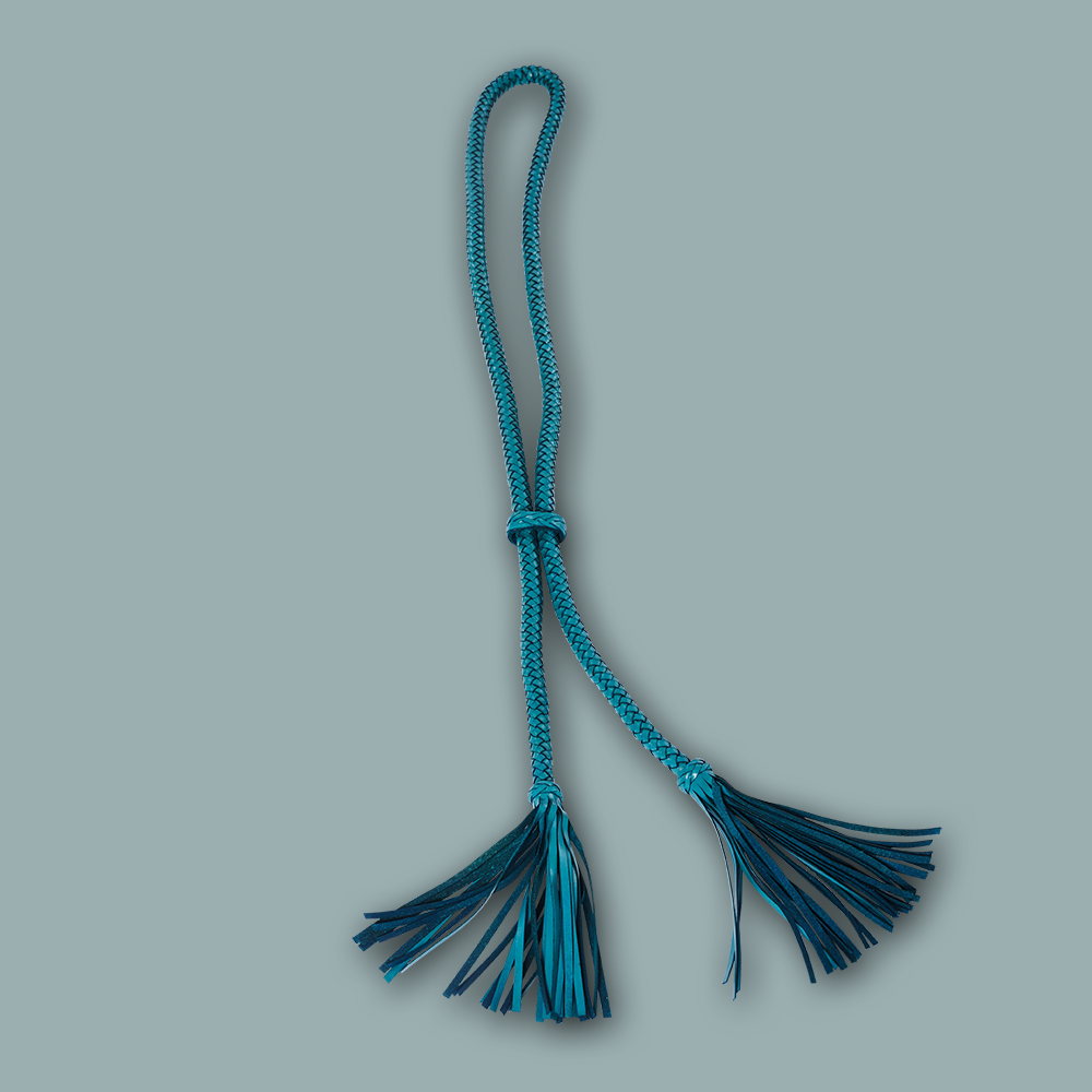 Kette VERSAILLES aus Leder - turquoise
