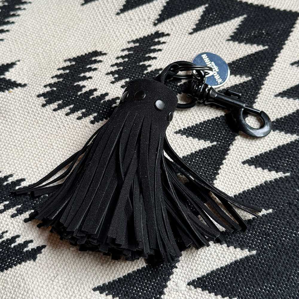 Schlüsselanhänger VERSAILLES aus Leder - black