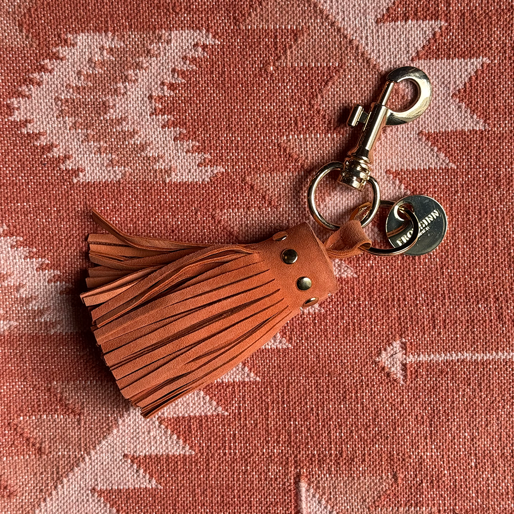 Schlüsselanhänger VERSAILLES aus Leder - orange