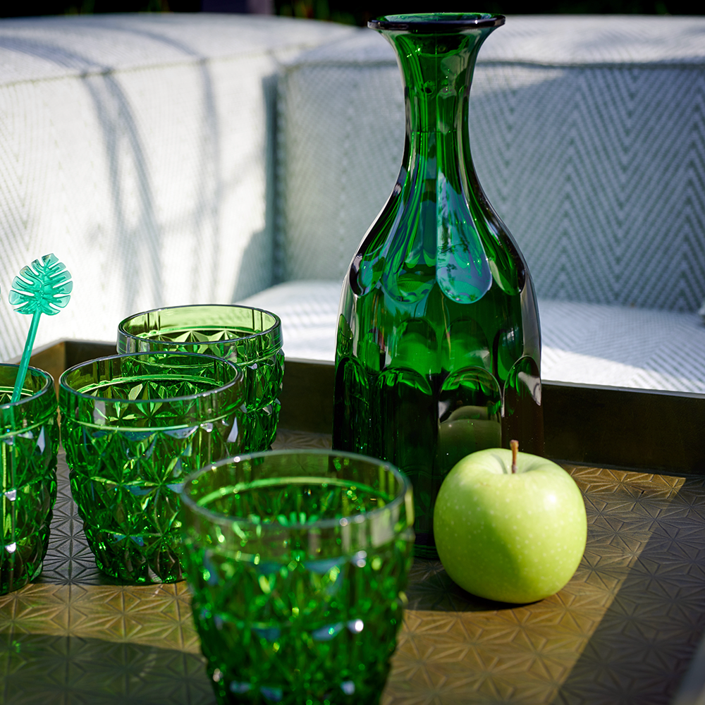 Flasche AQUARAMA aus Acrylglas von Mario Luca Giusti im Farbton grün