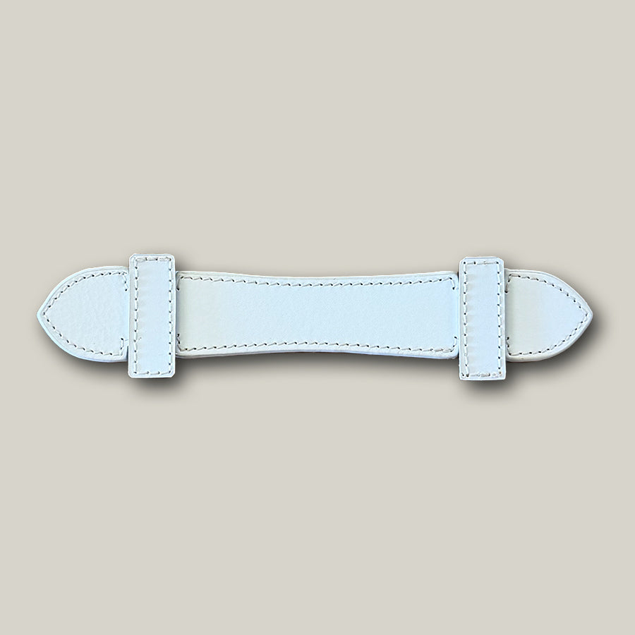 Möbelgriff LIFESTYLE aus Leder glatt im Farbton weiss von FROHSINN