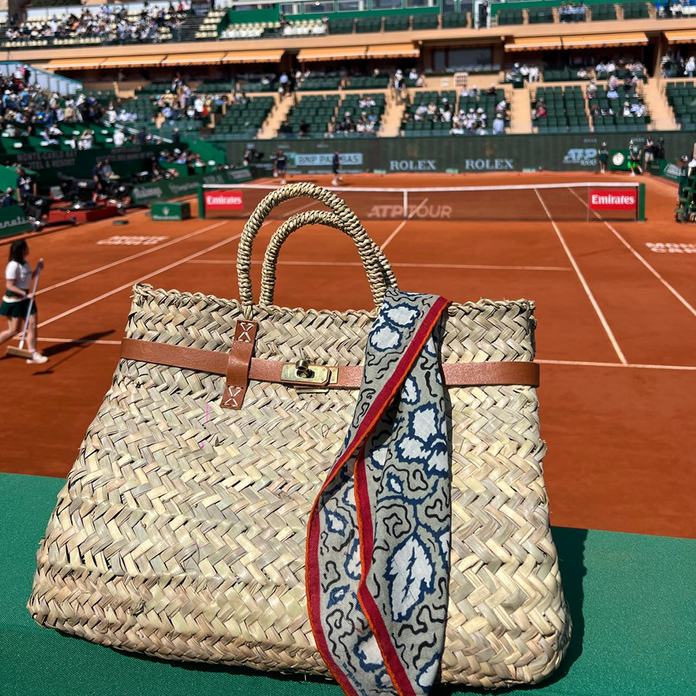 Summer City Bag aus Palmenfaser und mit Lederverschluss vom FROHSINN