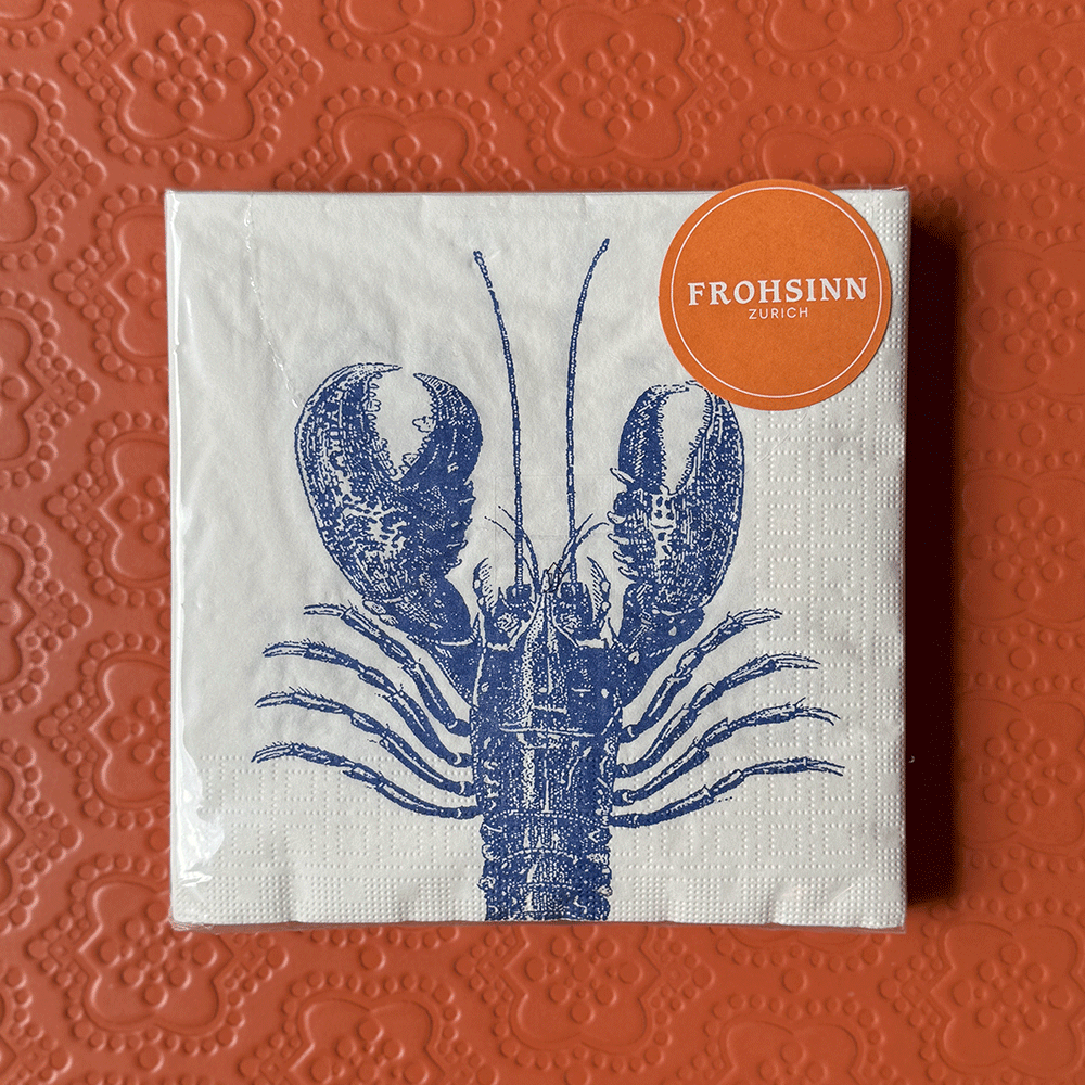 Serviette PPD - Lobster marine von Paperproducts Design