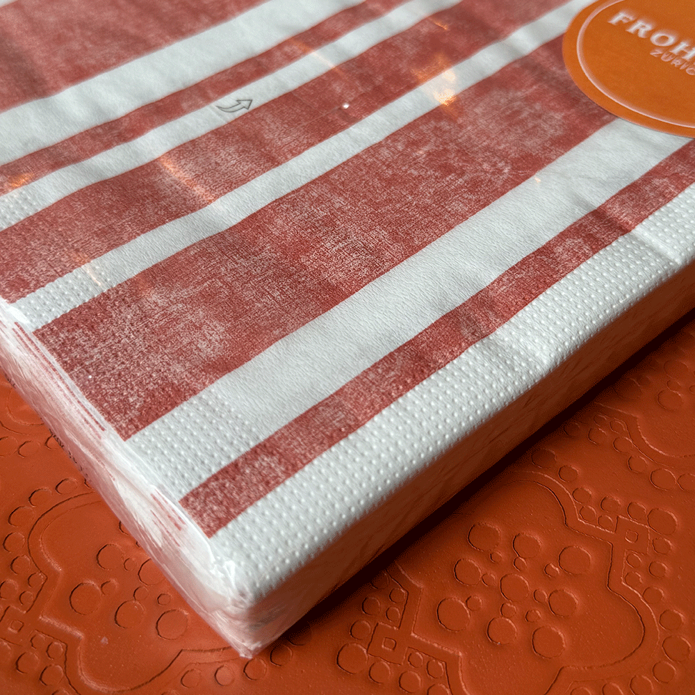 Serviette PPD - Stripes red von Paperproducts Design