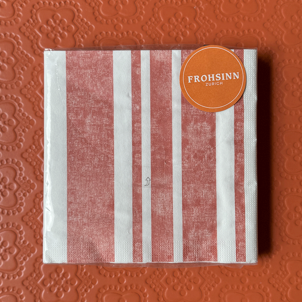 Serviette PPD - Stripes red von Paperproducts Design