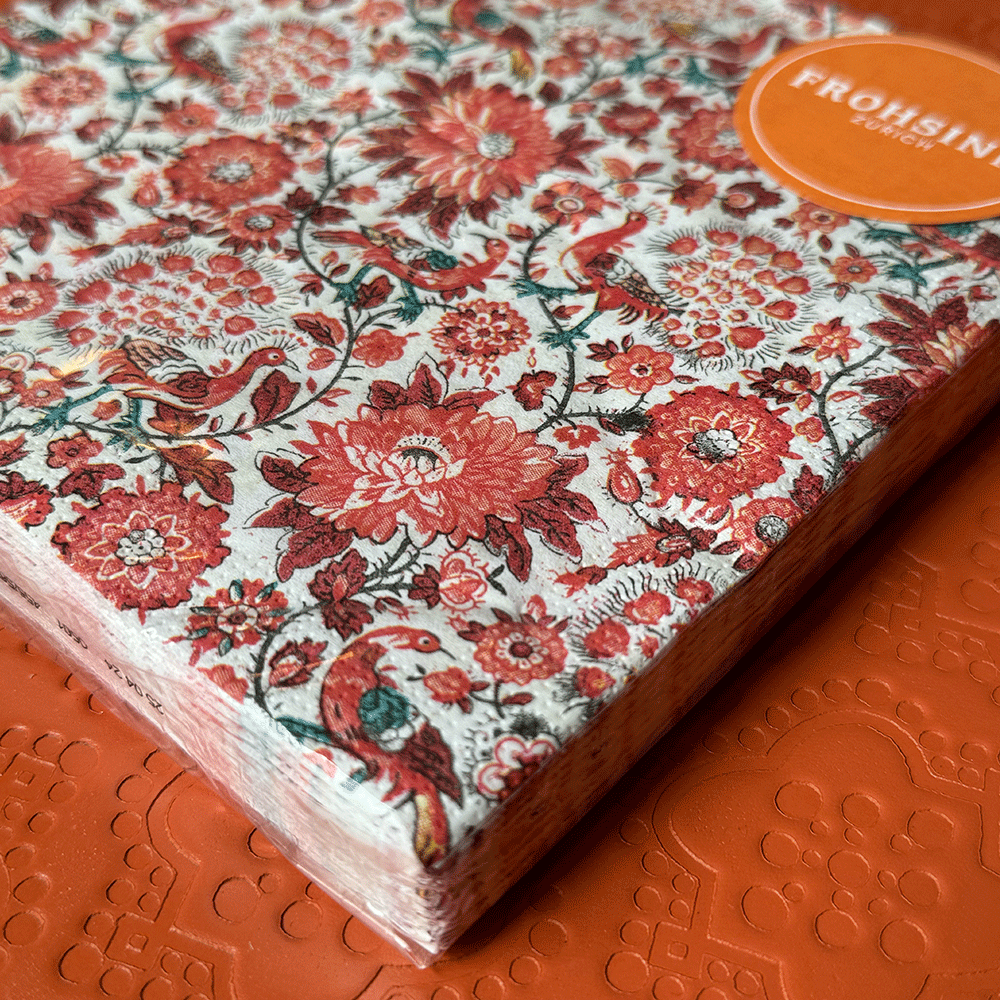 Serviette PPD - Pavone Rosso von Paperproducts Design