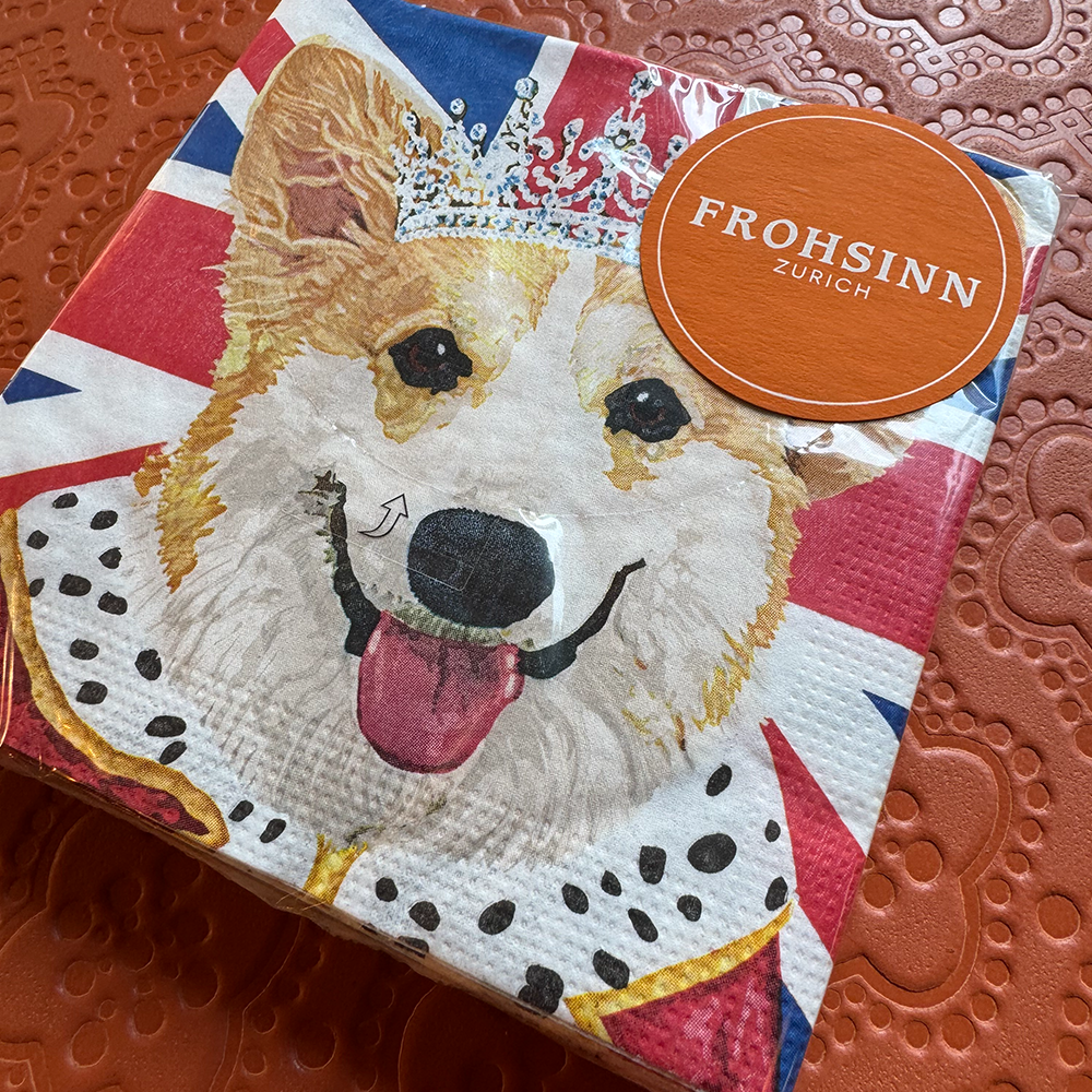 Serviette PPD im Royal Corgi Design von Paperproducts Design