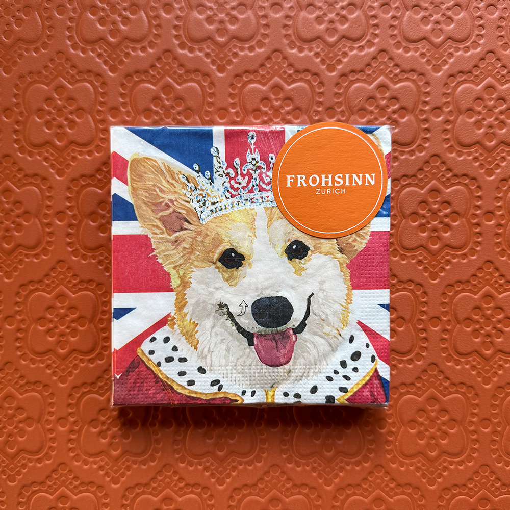 Serviette PPD im Royal Corgi Design von Paperproducts Design