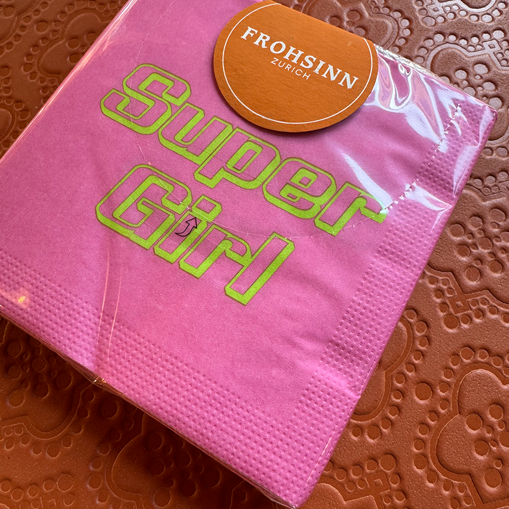 Serviette PPD im Super Girl Design von Paperproducts Design