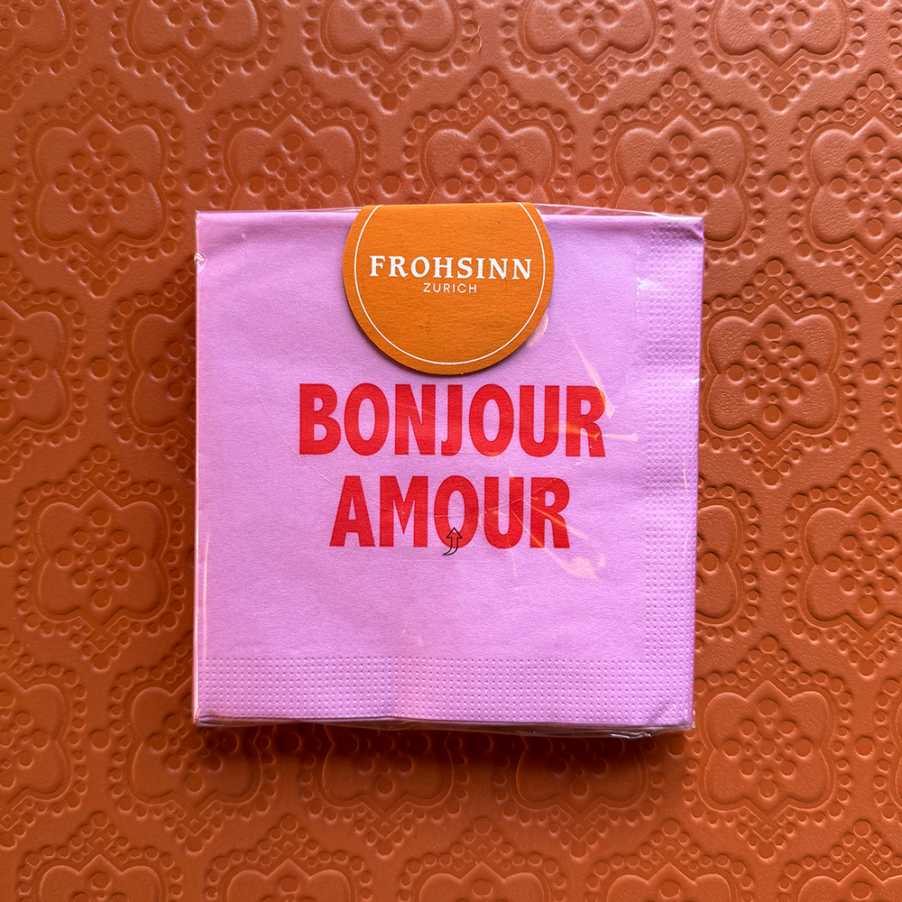 Serviette PPD im Bonjour Amour Design von Paperproducts Design