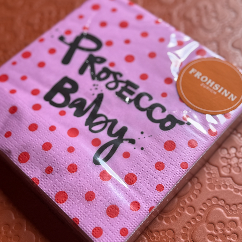 Serviette PPD im Prosecco Baby Design von Paperproducts Design