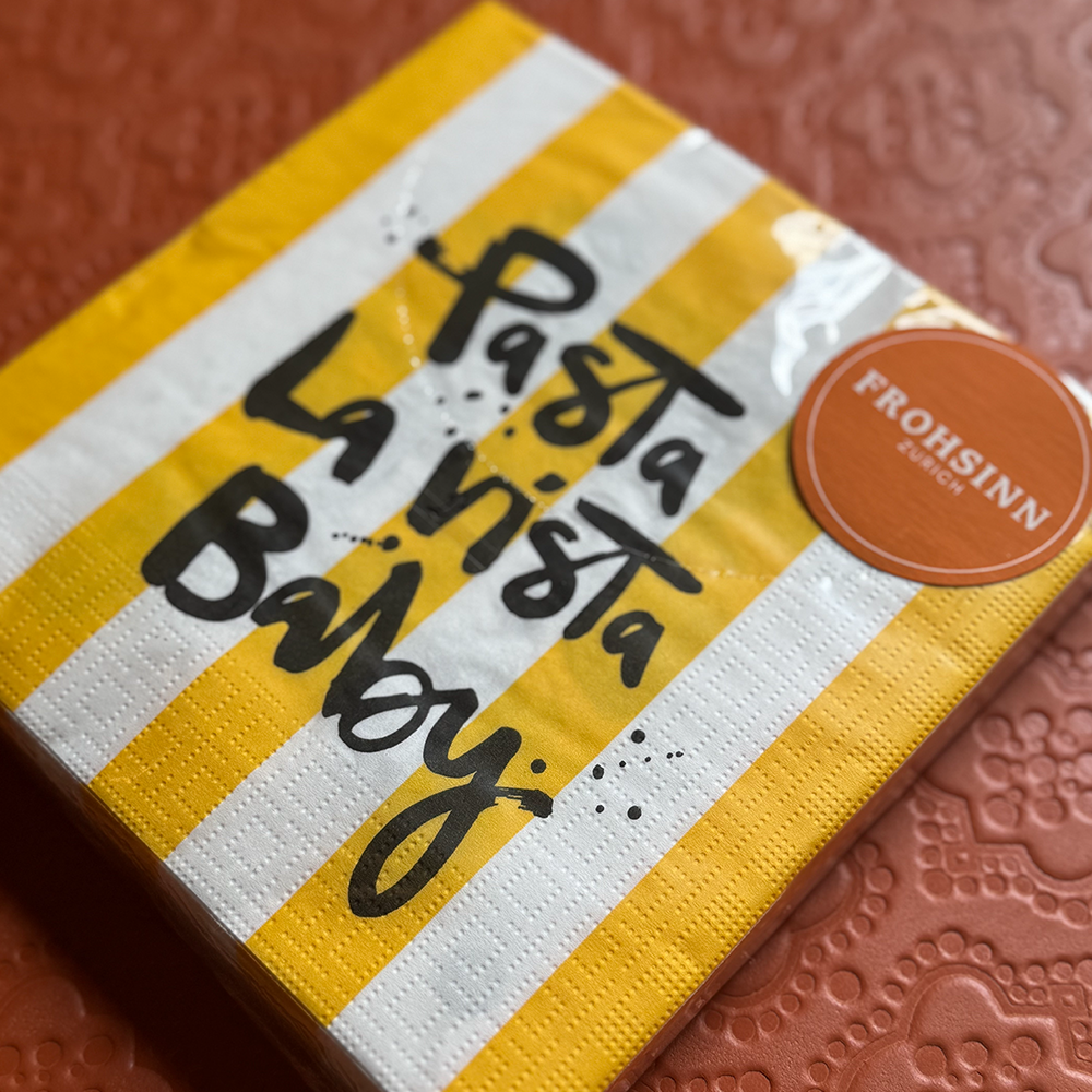 Serviette PPD im Pasta Vista Design von Paperproducts Design