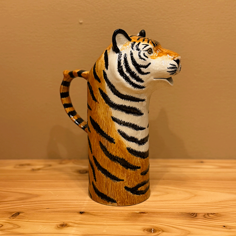 Tiger Krug aus Keramik von Quail Ceramics