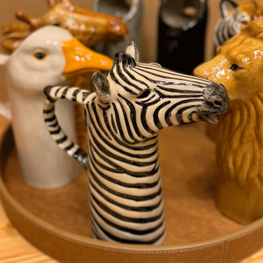 Zebra Krug aus Keramik von Quail Ceramics
