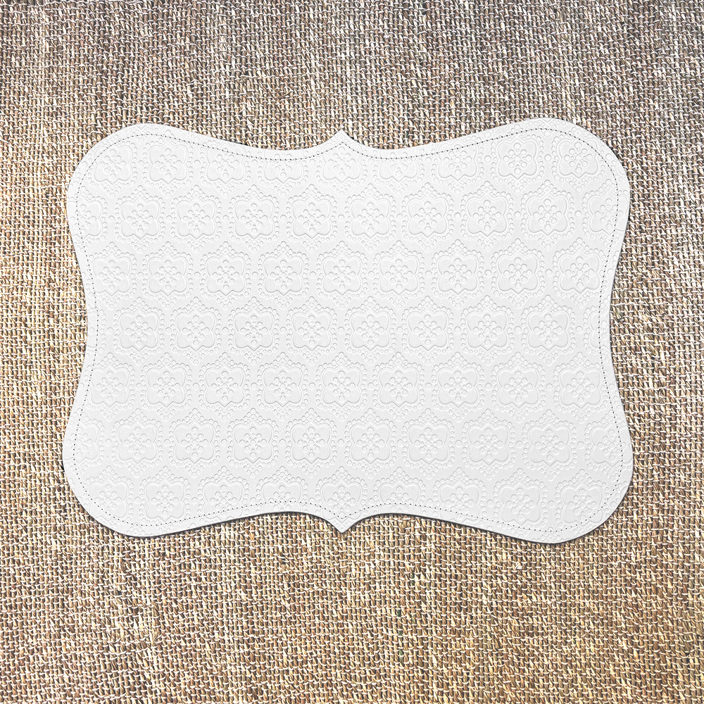 Tischset ICON aus Leder in weiss von FROHSINN