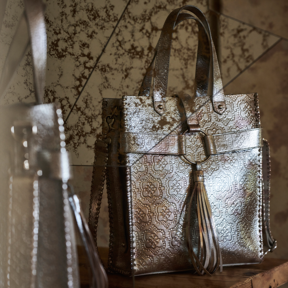 Tasche Shopper NOTTING HILL icon in silber, mood