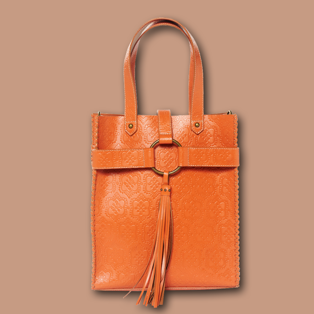 Tasche Shopper NOTTING HILL icon in orange, front Ansicht