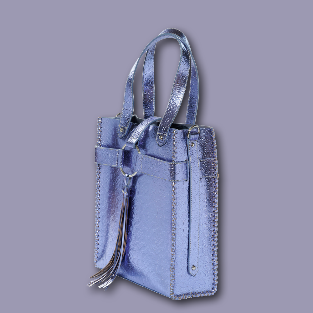 Tasche Shopper NOTTING HILL icon in lila, seitliche Ansicht