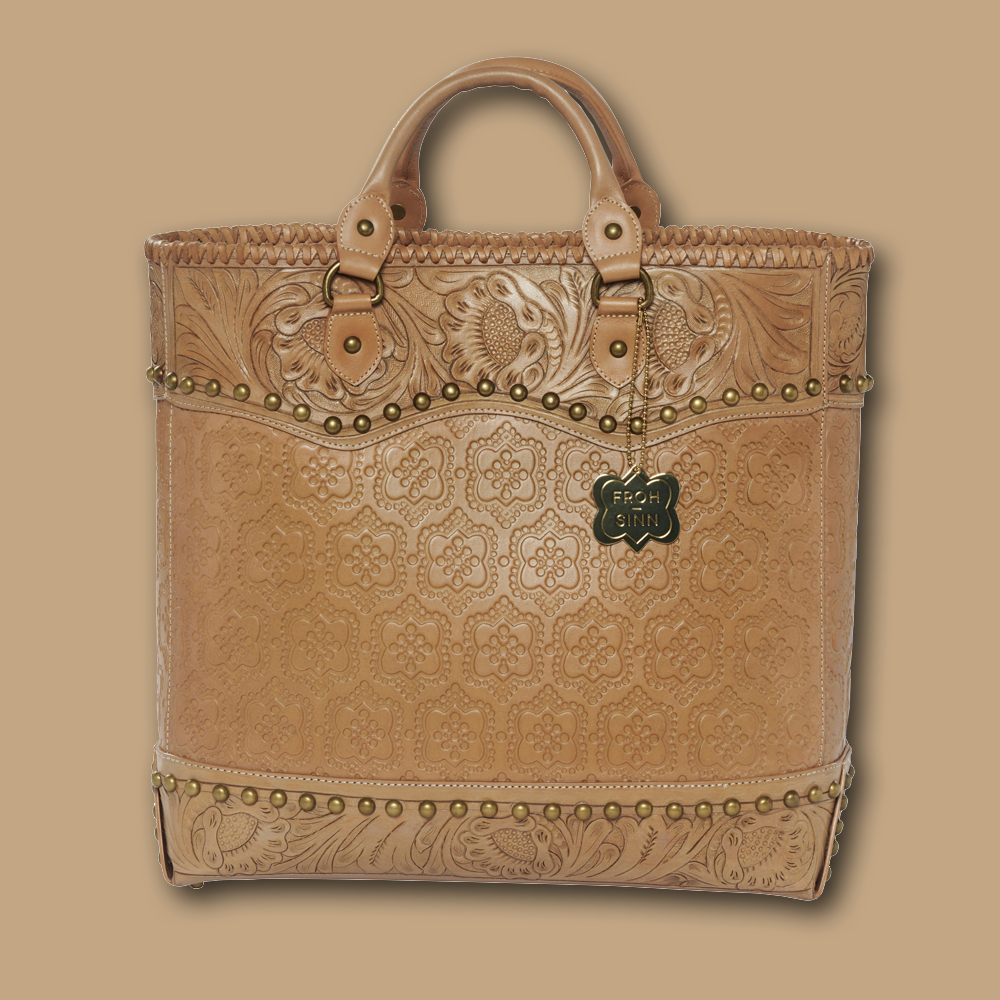 Tasche Western TUCSON icon in beige, front Ansicht