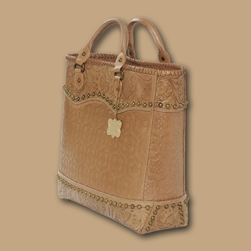 Tasche Western TUCSON icon in beige, seitliche Ansicht