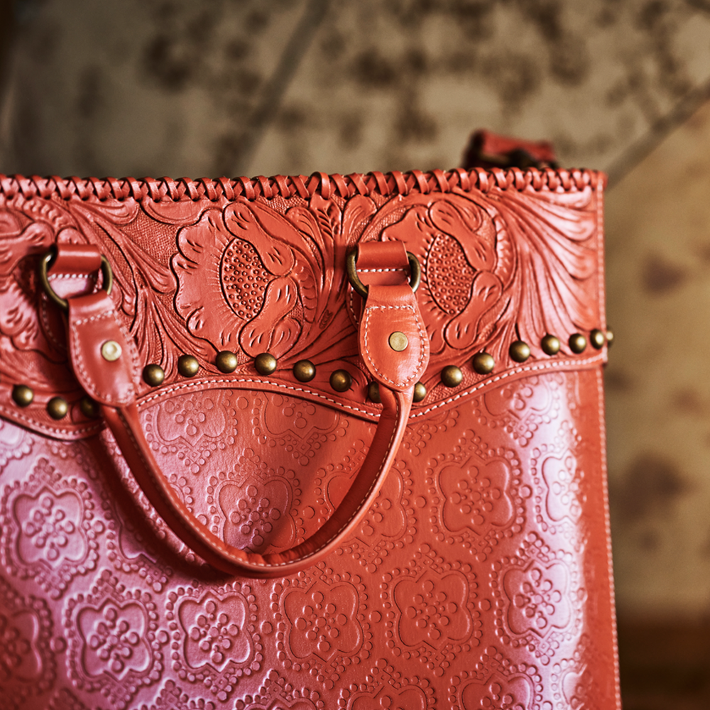 Tasche Western TUCSON icon in orange, Detail der Tasche