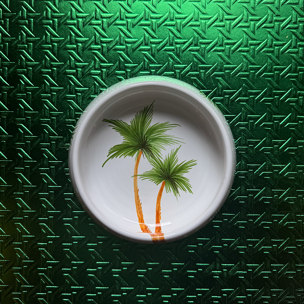 Tierfutterschale PALM aus Keramik in grösse Small von Les Ottomans