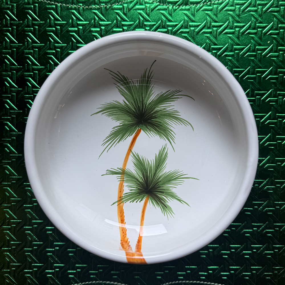 Tierfutterschale PALM aus Keramik in grösse Large von Les Ottomans