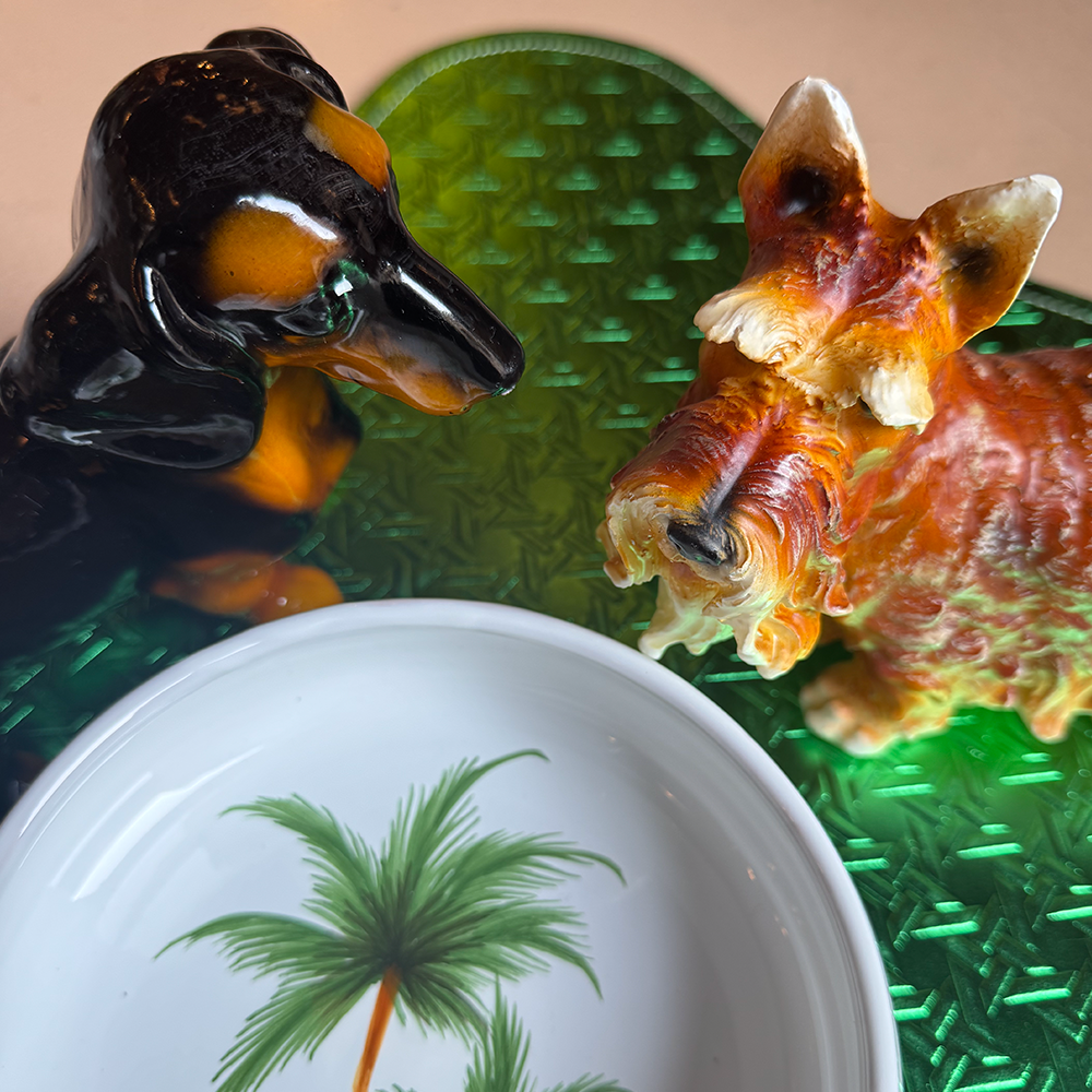 Tierfutterschale PALM aus Keramik in grösse Large von Les Ottomans