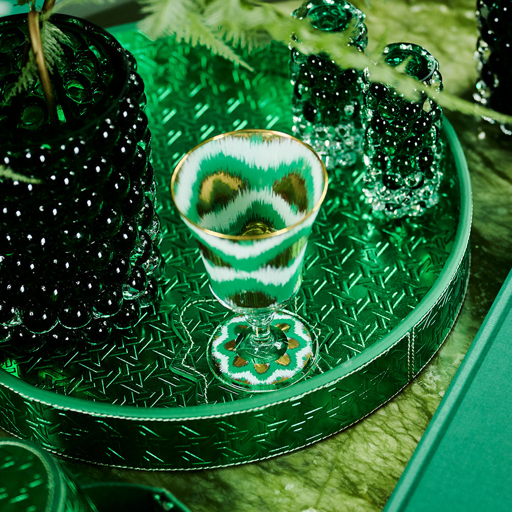 Weinglas IKAT - grün