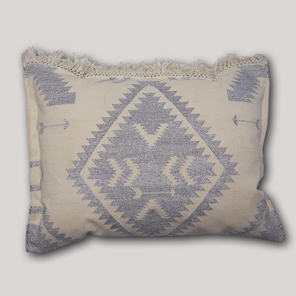 Kissen Navajo Glamour in silber vom FROHSINN