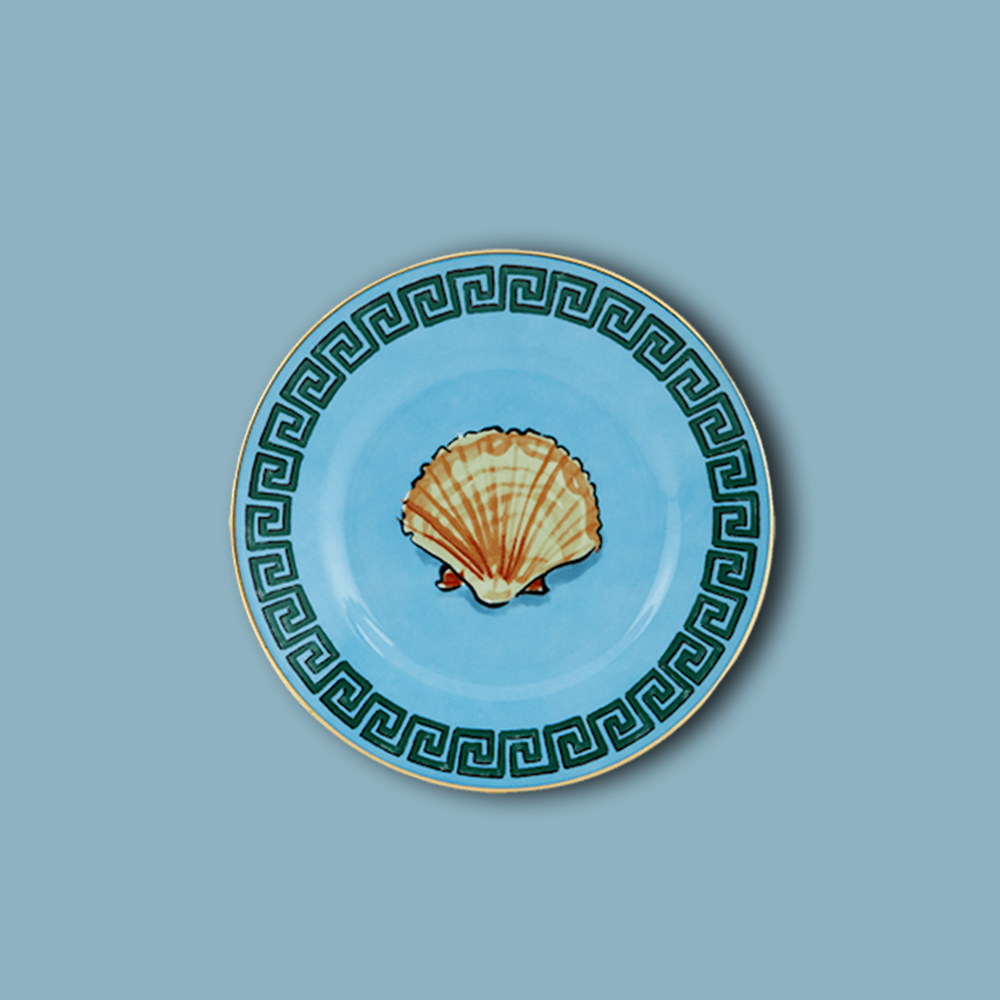 Beilagenteller IL VIAGGIO DI NETTUNO im Farbton sea blue von Ginori 1735
