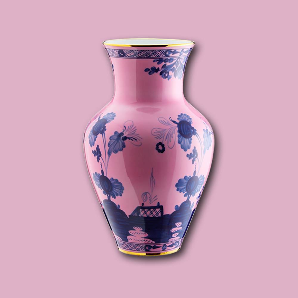Ming vase ORIENTE ITALIANO - pink / blue