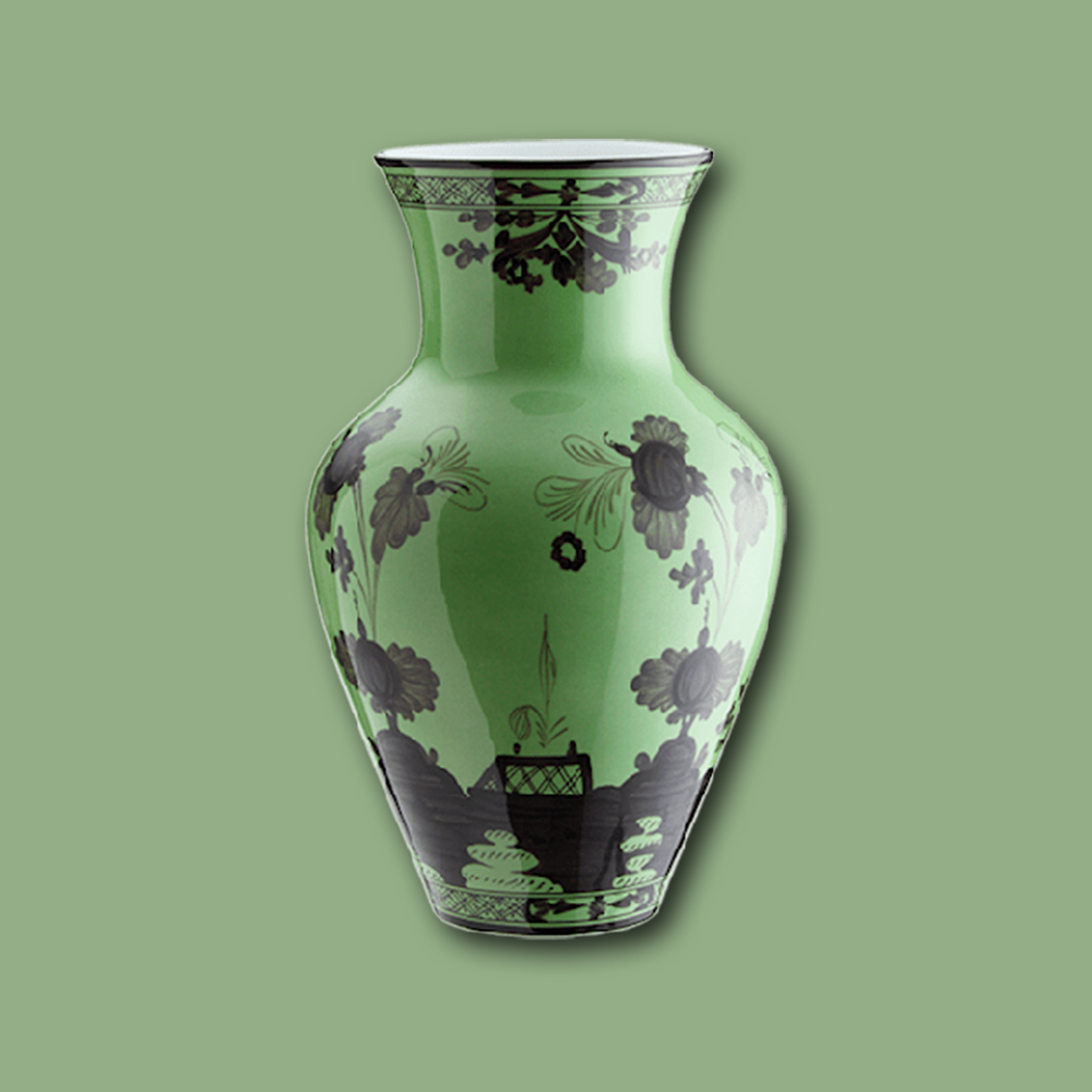 Ming Vase ORIENTE ITALIANO - hellgrün/schwarz