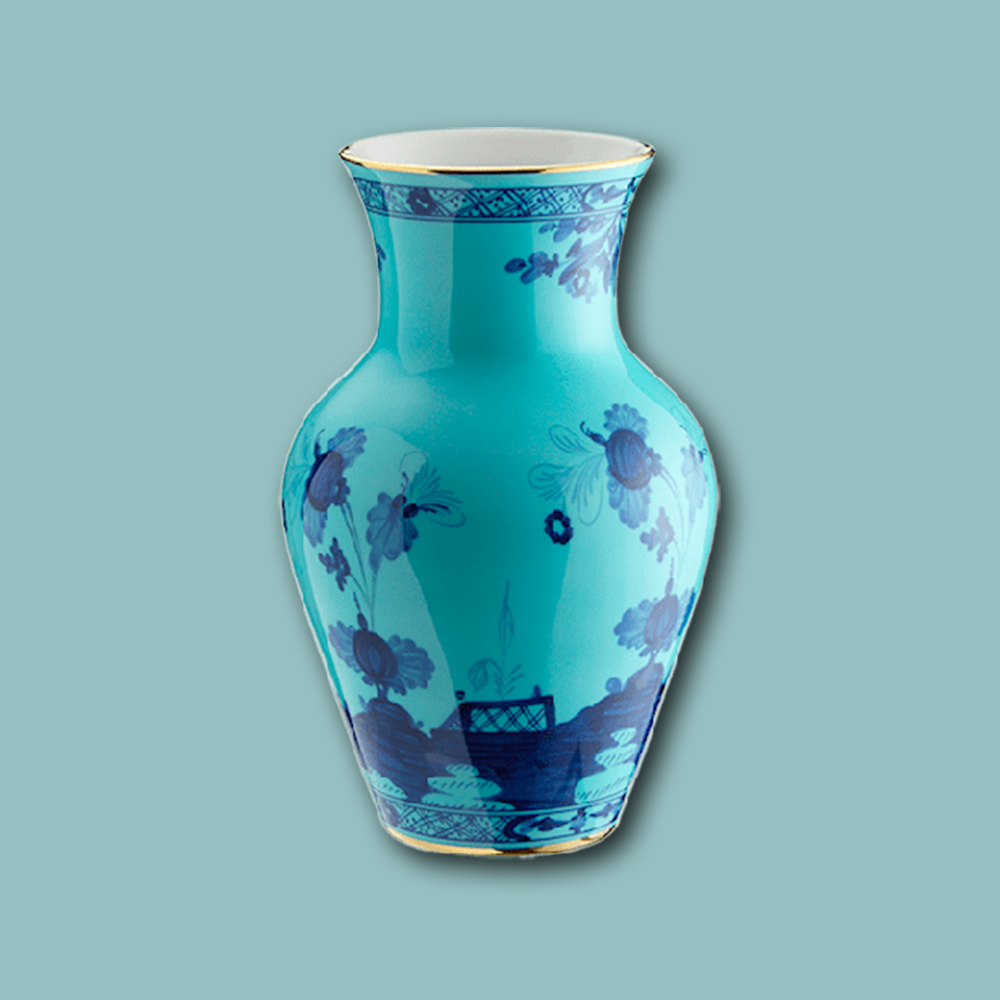 Ming vase ORIENTE ITALIANO - light blue / blue