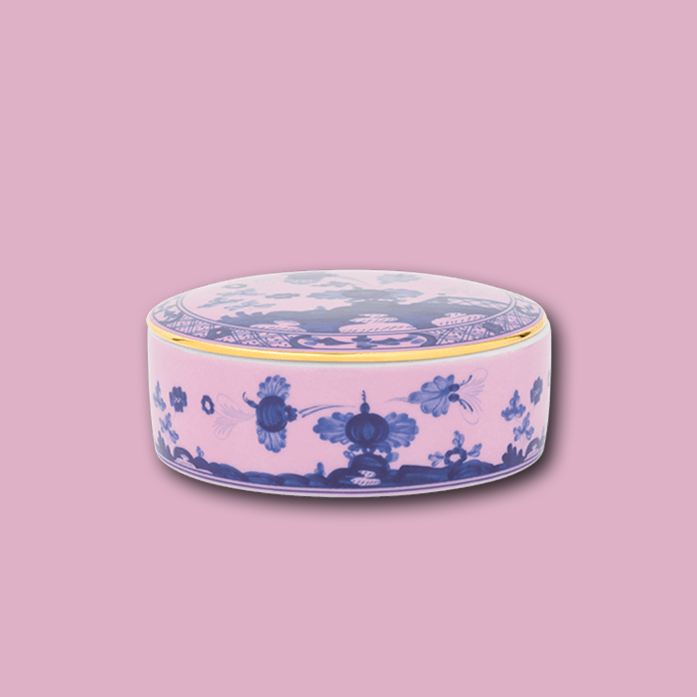 Dose rund mit Deckel ORIENTE ITALIANO im Farbton Azalea von Ginori 1735