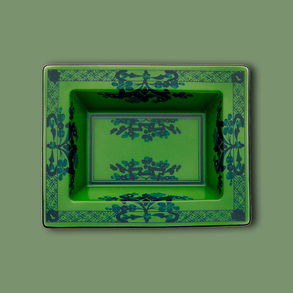 Schale rechteckig ORIENTE ITALIANO im Farbton Malachite von Ginori 1735