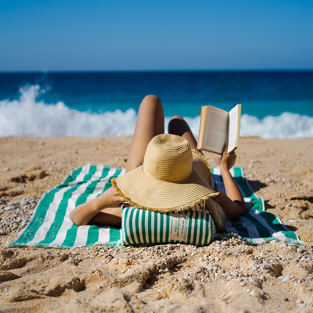 Delmor Lime Beach Towel from Green Petition